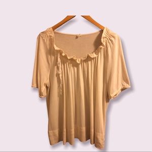 Vintage size L J.Crew cream colored top